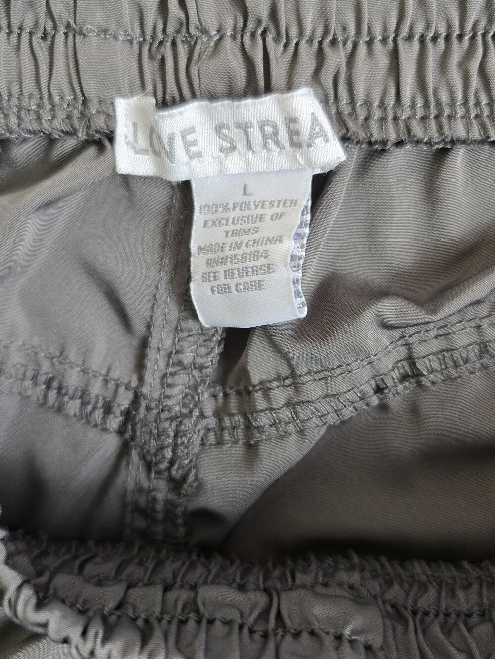 Charcoal Gray Cargo Jogger Pants Drawstring Utility Hiking Travel Outdoor L - Picture 10 of 15